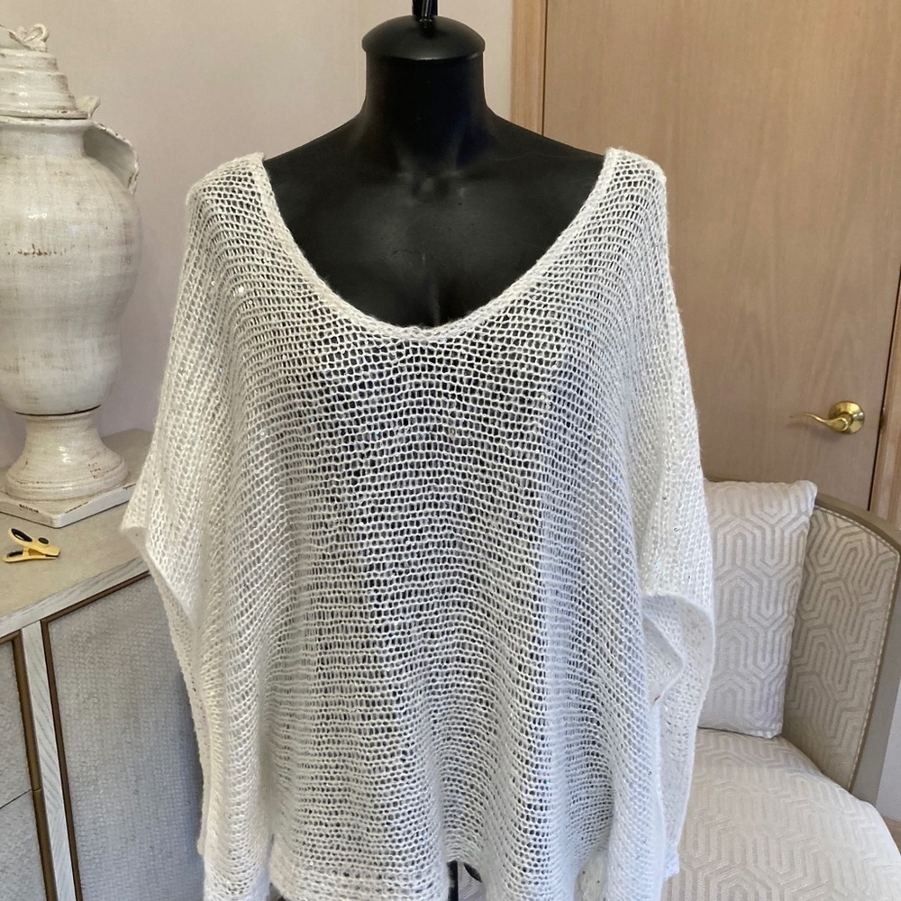 𝅺poncho dressy coverup to wear over tank top, one size